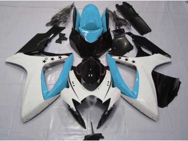 Aftermarket 2006-2007 Light Blue Star Suzuki GSXR 600-750 Motorcycle Fairings