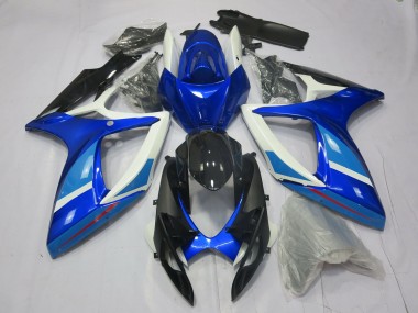 Aftermarket 2006-2007 Light and Dark Blue Suzuki GSXR 600-750 Motorcycle Fairings