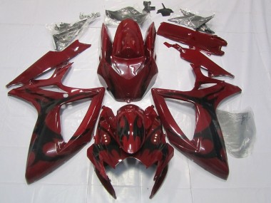 Aftermarket 2006-2007 Maroon Red Suzuki GSXR 600-750 Motorcycle Fairings