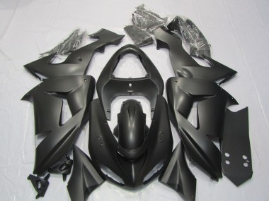 Aftermarket 2006-2007 Matte Black Kawasaki ZX10R Motorcycle Fairings