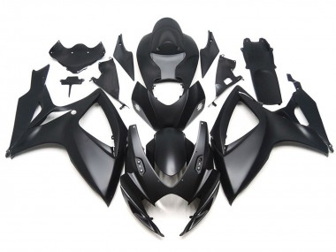 Aftermarket 2006-2007 Matte Black OEM Custom Style Suzuki GSXR 600-750 Motorcycle Fairings