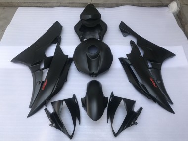 Aftermarket 2006-2007 Matte Black Plain Yamaha R6 Motorcycle Fairings