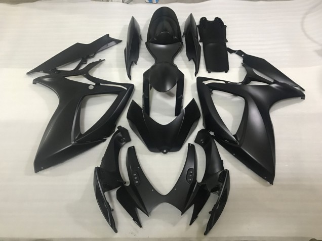 Aftermarket 2006-2007 Matte Black Suzuki GSXR 600-750 Motorcycle Fairings