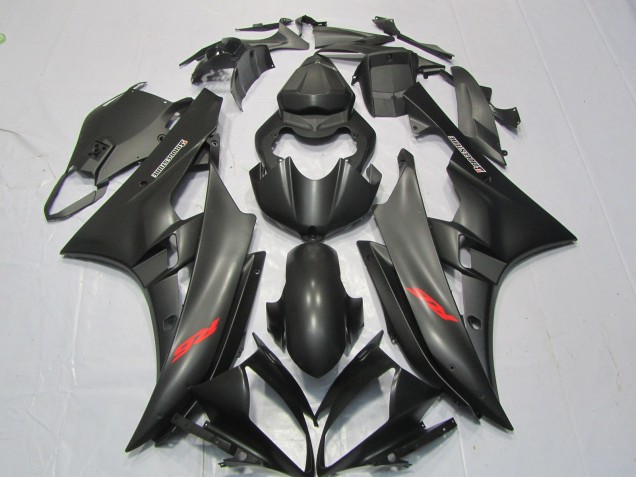 Aftermarket 2006-2007 Matte Red Decal Yamaha R6 Motorcycle Fairings