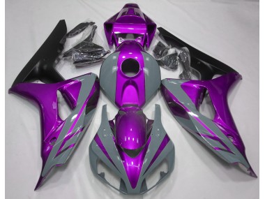 Aftermarket 2006-2007 Nardo Grey and Purple Honda CBR1000RR Motorcycle Fairings