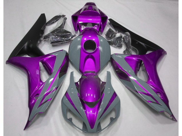 Aftermarket 2006-2007 Nardo Grey and Purple Honda CBR1000RR Motorcycle Fairings