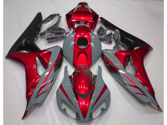 Aftermarket 2006-2007 Nardo Grey and Red Honda CBR1000RR Motorcycle Fairings