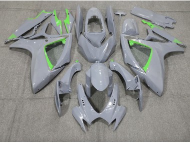 Aftermarket 2006-2007 Nardo and Green Trim Suzuki GSXR 600-750 Motorcycle Fairings