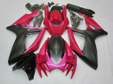 Aftermarket 2006-2007 Pink and Matte Suzuki GSXR 600-750 Motorcycle Fairings