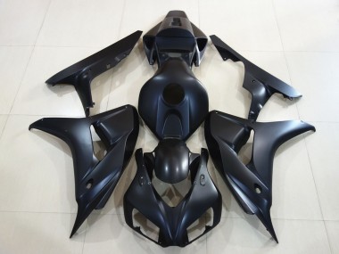 Aftermarket 2006-2007 Plain Matte Black Honda CBR1000RR Motorcycle Fairings