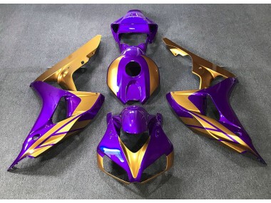 Aftermarket 2006-2007 Purple & Gold Honda CBR1000RR Motorcycle Fairings