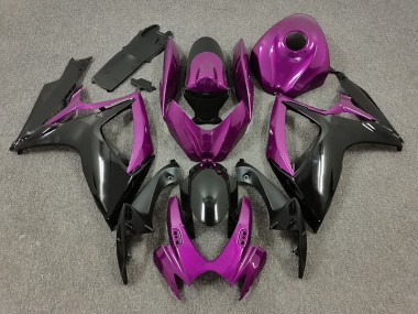 Aftermarket 2006-2007 Purple and Black Suzuki GSXR 600-750 Motorcycle Fairings