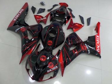 Aftermarket 2006-2007 Red Bacardi Honda CBR1000RR Motorcycle Fairings