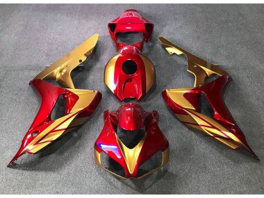 Aftermarket 2006-2007 Red & Gold Honda CBR1000RR Motorcycle Fairings