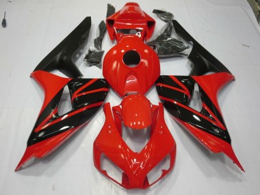 Aftermarket 2006-2007 Red and Black Honda CBR1000RR Motorcycle Fairings