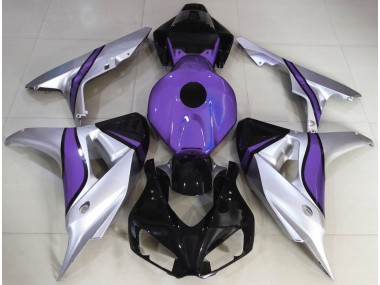 Aftermarket 2006-2007 Silver and Purple Custom Honda CBR1000RR Motorcycle Fairings