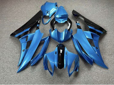 Aftermarket 2006-2007 Sky Blue and Black Yamaha R6 Motorcycle Fairings