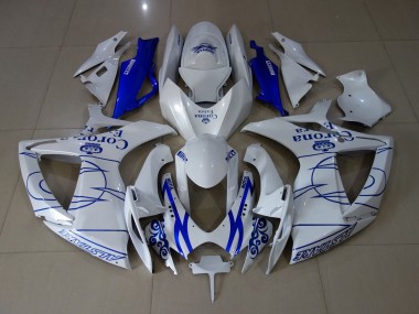 Aftermarket 2006-2007 White Corona Suzuki GSXR 600-750 Motorcycle Fairings