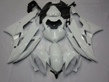 Aftermarket 2006-2007 White Gloss Yamaha R6 Motorcycle Fairings