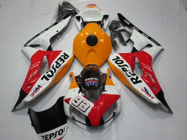 Aftermarket 2006-2007 White Repsol 93 Honda CBR1000RR Motorcycle Fairings