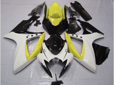 Aftermarket 2006-2007 Yellow Star Suzuki GSXR 600-750 Motorcycle Fairings