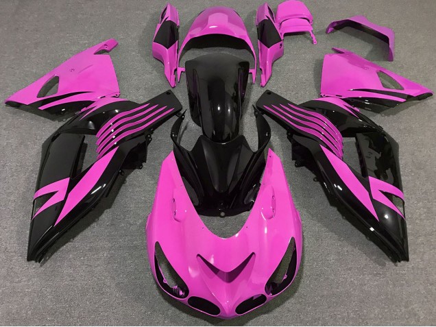 Aftermarket 2006-2011 Bright Pink Kawasaki ZX14R Motorcycle Fairings