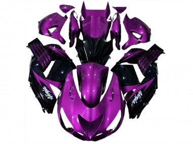 Aftermarket 2006-2011 Gloss Purple and Black Kawasaki ZX14R Motorcycle Fairings