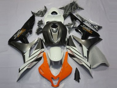 Aftermarket 2007-2008 Black Grey and Orange Honda CBR600RR Motorcycle Fairings