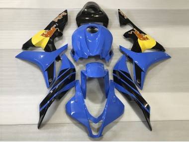 Aftermarket 2007-2008 Blue & Orange Bull Honda CBR600RR Motorcycle Fairings