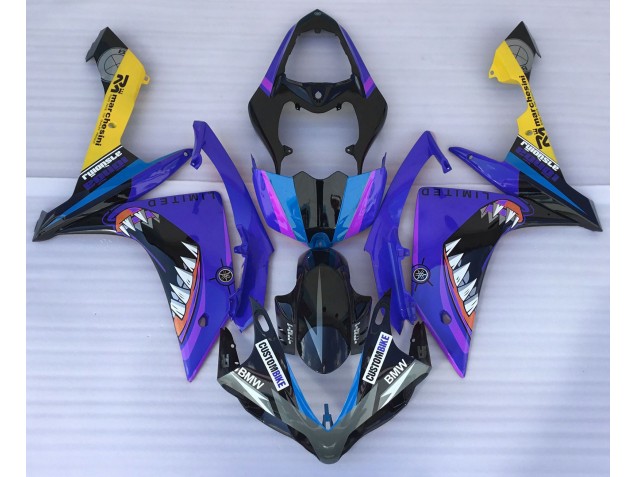 Aftermarket 2007-2008 Blue Shark Yamaha R1 Motorcycle Fairings