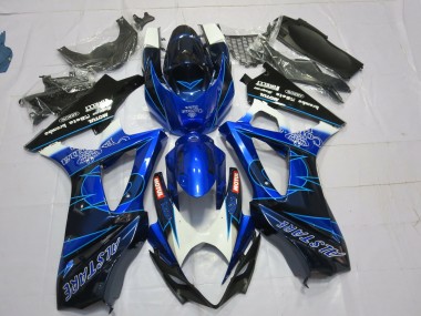 Aftermarket 2007-2008 Blue and Black Corona Suzuki GSXR 1000 Motorcycle Fairings