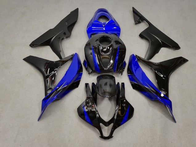 Aftermarket 2007-2008 Blue and Black Honda CBR600RR Motorcycle Fairings