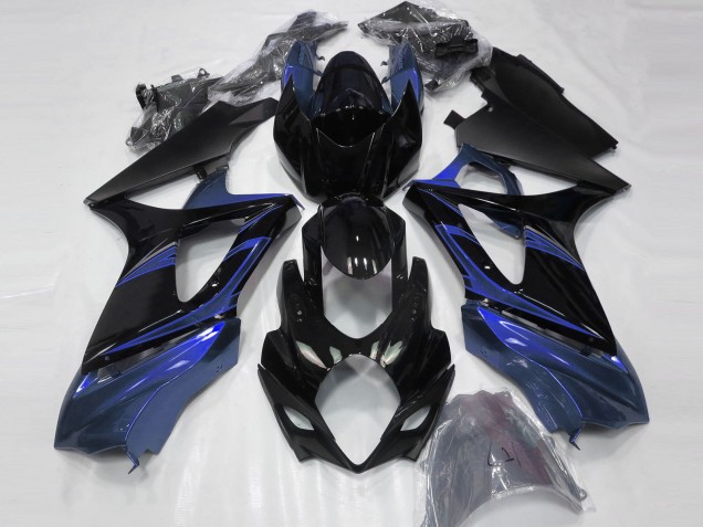 Aftermarket 2007-2008 Blue and Gloss Black Suzuki GSXR 1000 Motorcycle Fairings