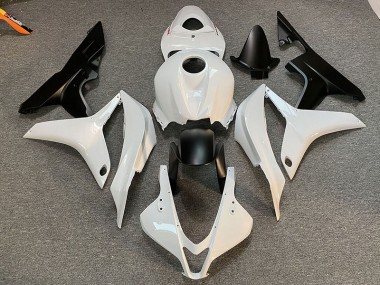 Aftermarket 2007-2008 Clean White and Black Honda CBR600RR Motorcycle Fairings