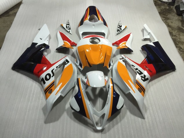 Aftermarket 2007-2008 Custom White Repsol Honda CBR600RR Motorcycle Fairings