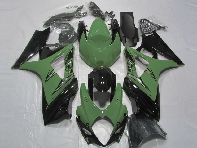 Aftermarket 2007-2008 Forest Green and Black Suzuki GSXR 1000 Motorcycle Fairings