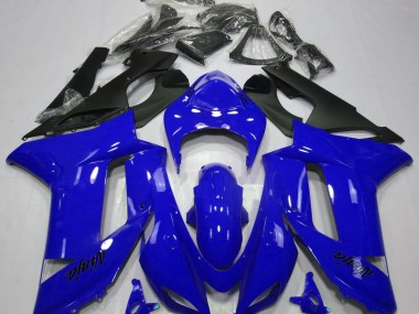 Aftermarket 2007-2008 Gloss Blue Kawasaki ZX6R Motorcycle Fairings