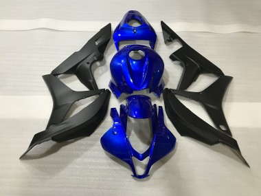 Aftermarket 2007-2008 Gloss Blue and Matte Black Honda CBR600RR Motorcycle Fairings