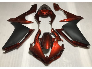 Aftermarket 2007-2008 Gloss Dark Orange & Black Yamaha R1 Motorcycle Fairings