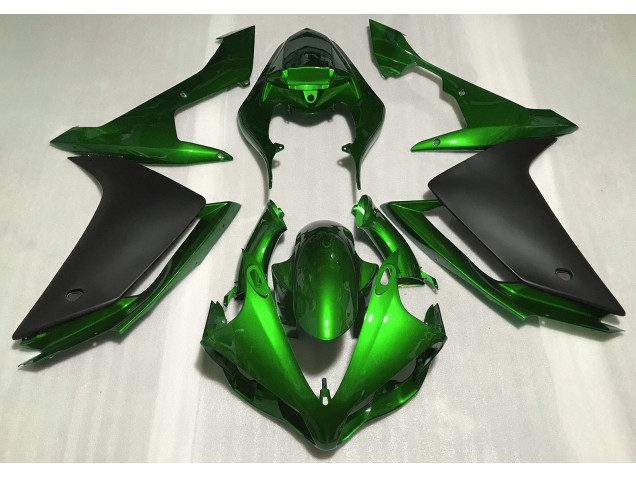 Aftermarket 2007-2008 Gloss Green & Black Yamaha R1 Motorcycle Fairings