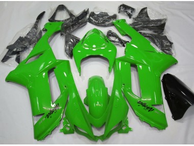 Aftermarket 2007-2008 Gloss Green Kawasaki ZX6R Motorcycle Fairings