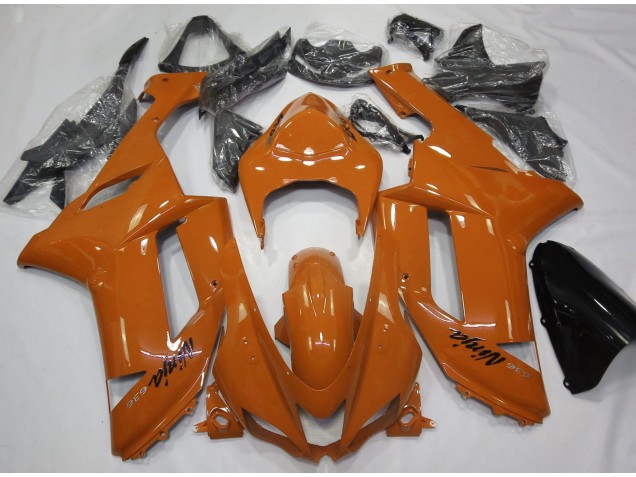 Aftermarket 2007-2008 Gloss Orange Kawasaki ZX6R Motorcycle Fairings