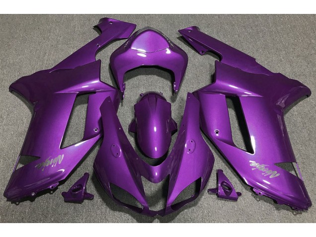 Aftermarket 2007-2008 Gloss Purple Kawasaki ZX6R Motorcycle Fairings