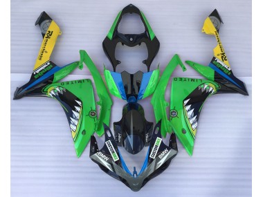 Aftermarket 2007-2008 Green Shark Yamaha R1 Motorcycle Fairings