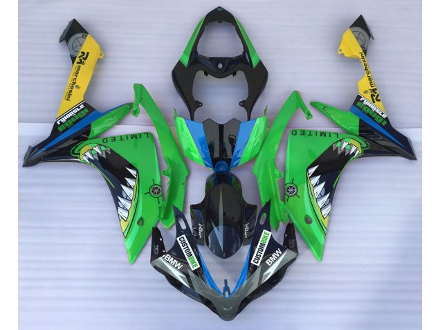 Aftermarket 2007-2008 Green Shark Yamaha R1 Motorcycle Fairings