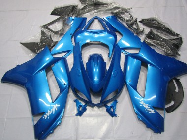 Aftermarket 2007-2008 Light Blue Kawasaki ZX6R Motorcycle Fairings