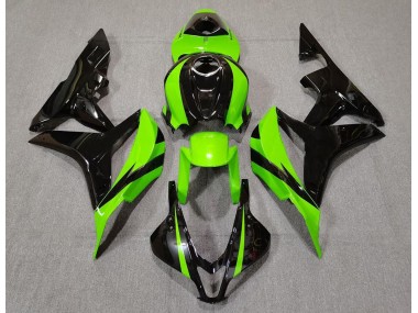 Aftermarket 2007-2008 Lime Green and Black Honda CBR600RR Motorcycle Fairings