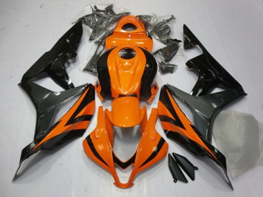 Aftermarket 2007-2008 Orange Grey and Black Honda CBR600RR Motorcycle Fairings