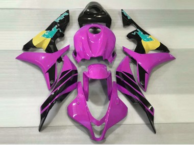 Aftermarket 2007-2008 Pink & Teal Bull Honda CBR600RR Motorcycle Fairings