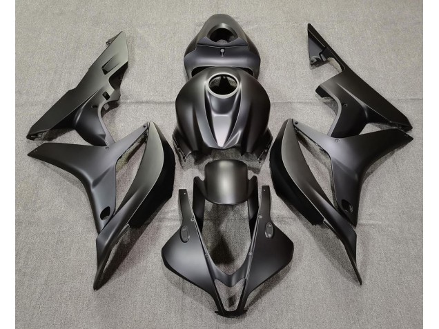 Aftermarket 2007-2008 Plain Matte Black Honda CBR600RR Motorcycle Fairings